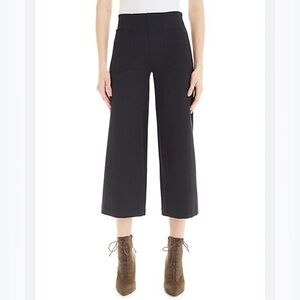 Super LiuLiu Black Moleskin Cropped Black Wide Leg Pants Size XS (Asian M)